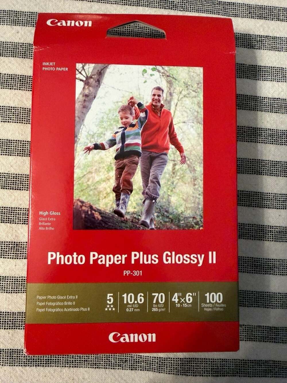 Canon Photo Paper Plus Glossy II PP-301 4x6 70 Sheets